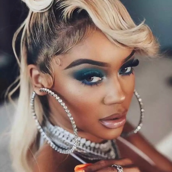 Big Hoop Crystal Earrings - Picture 13 of 13